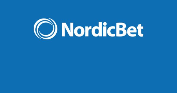 nordicbet logga på blå bakgrund